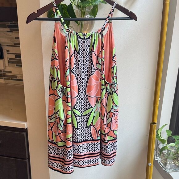 Kaari Blue Orange and Black Patterned Dress - Picture 3 of 7